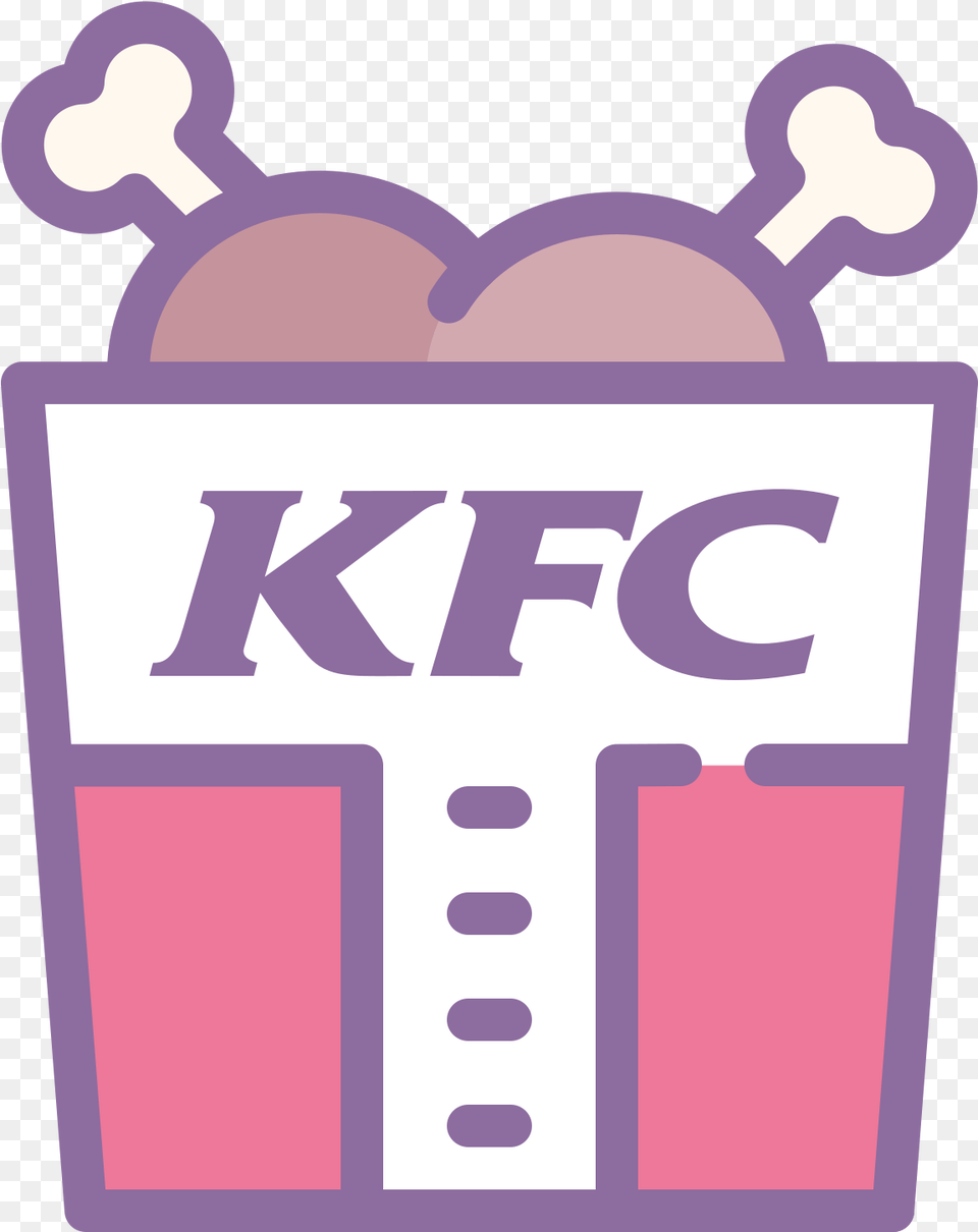 Cute Outline Icon Kfc Logo White, Purple, Text Free Transparent Png