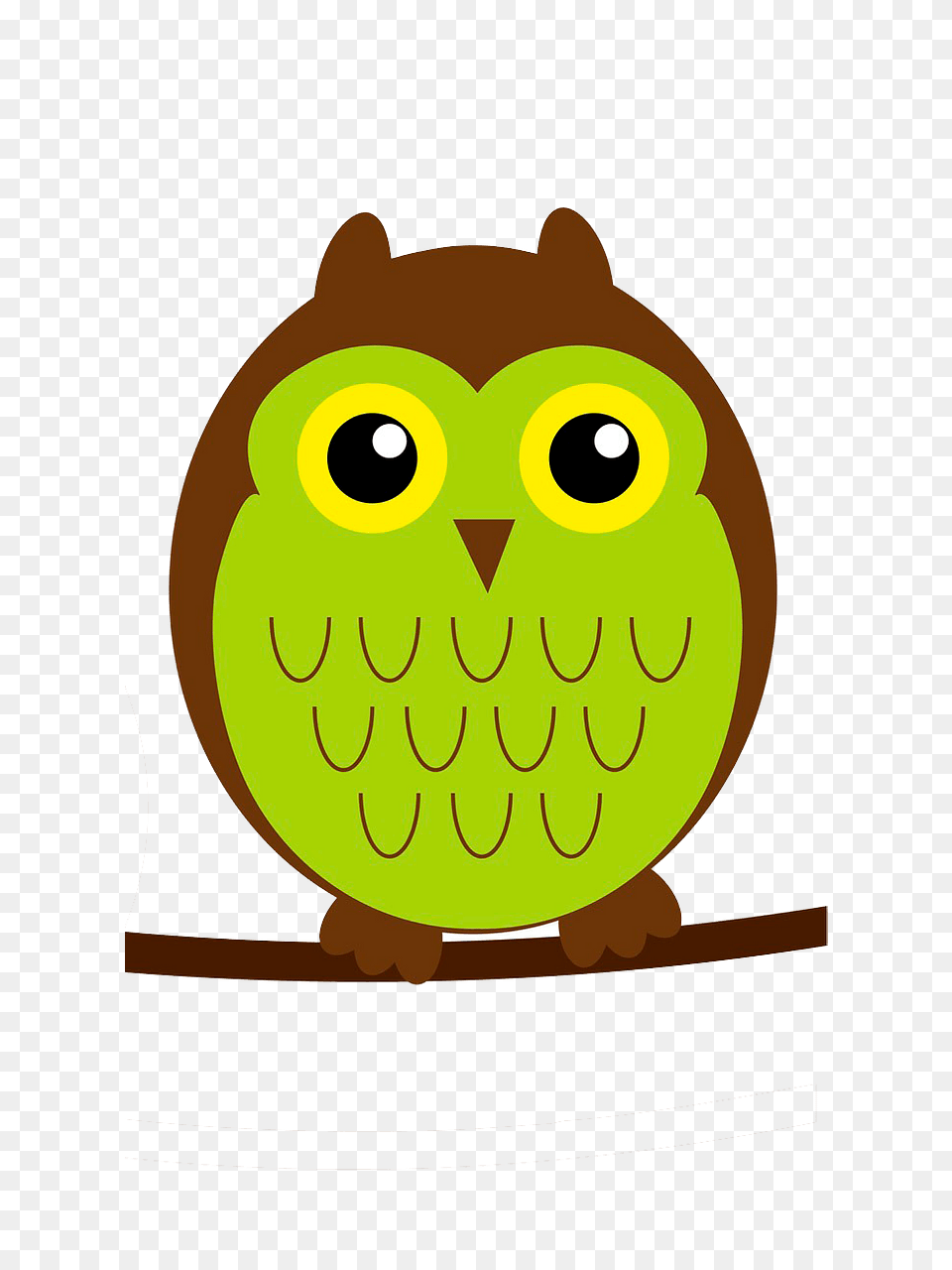 Cute Owl On Branch Clipart, Animal, Bird, Food, Produce Free Png