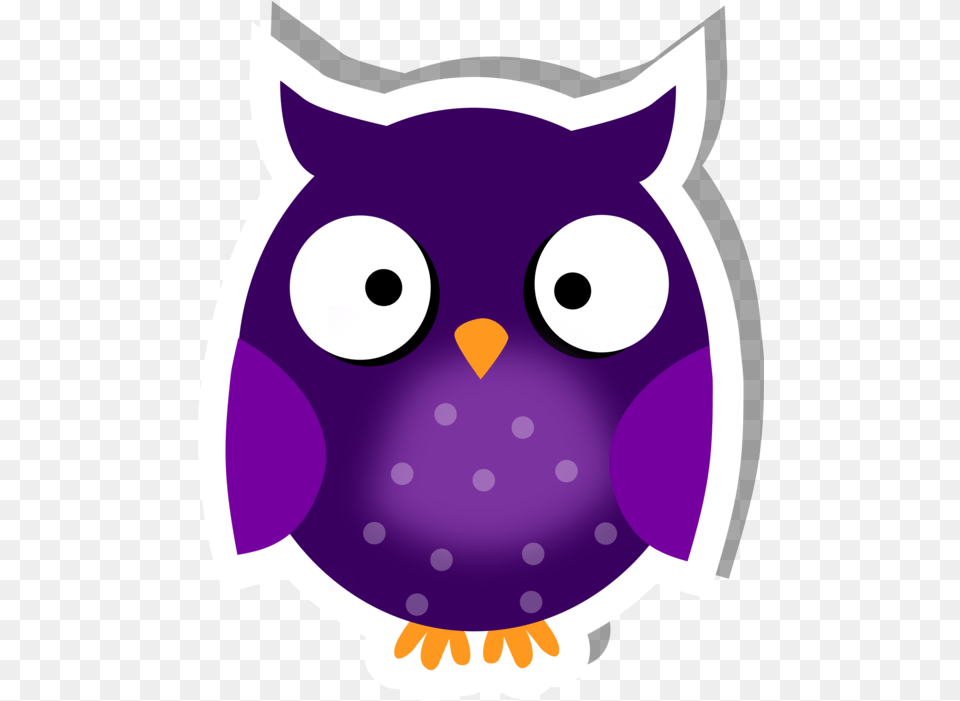Cute Owl Sticker Halloween Image With No Clip Art, Purple, Animal, Bear, Mammal Png