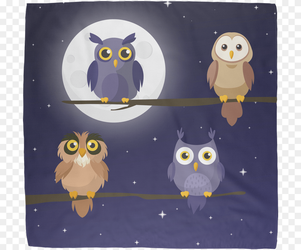 Cute Owls Sublimation Bandana, Animal, Bird, Owl Free Transparent Png