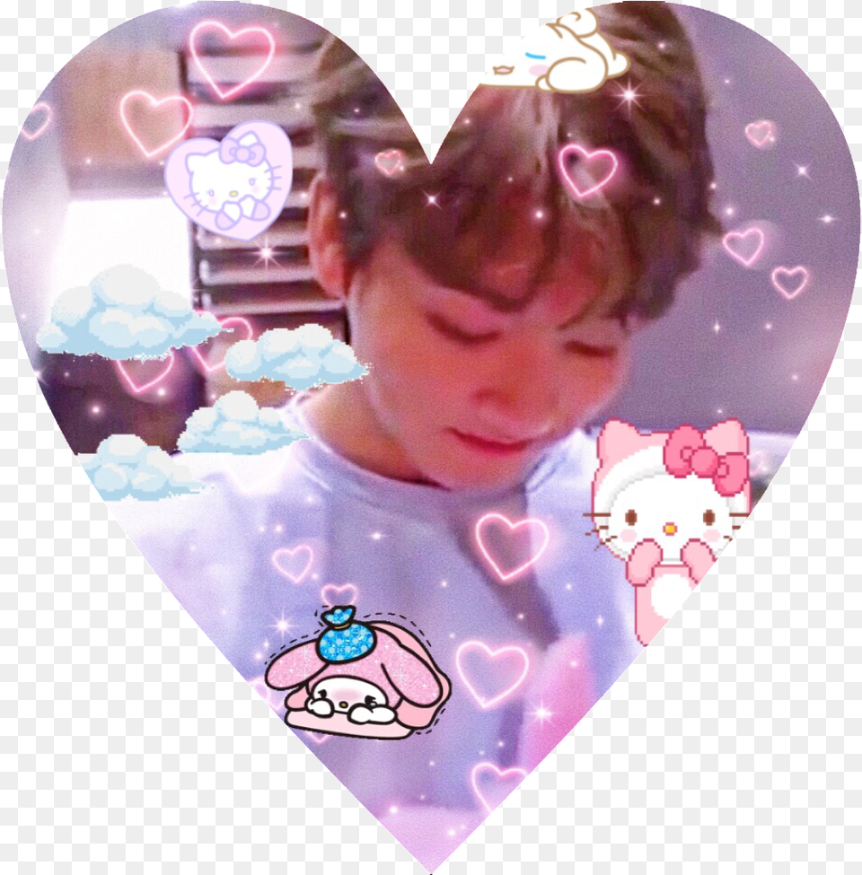 Cute Pack Tumblr Bts Jungkook Emoji Heart, Baby, Person, Face, Head Png Image