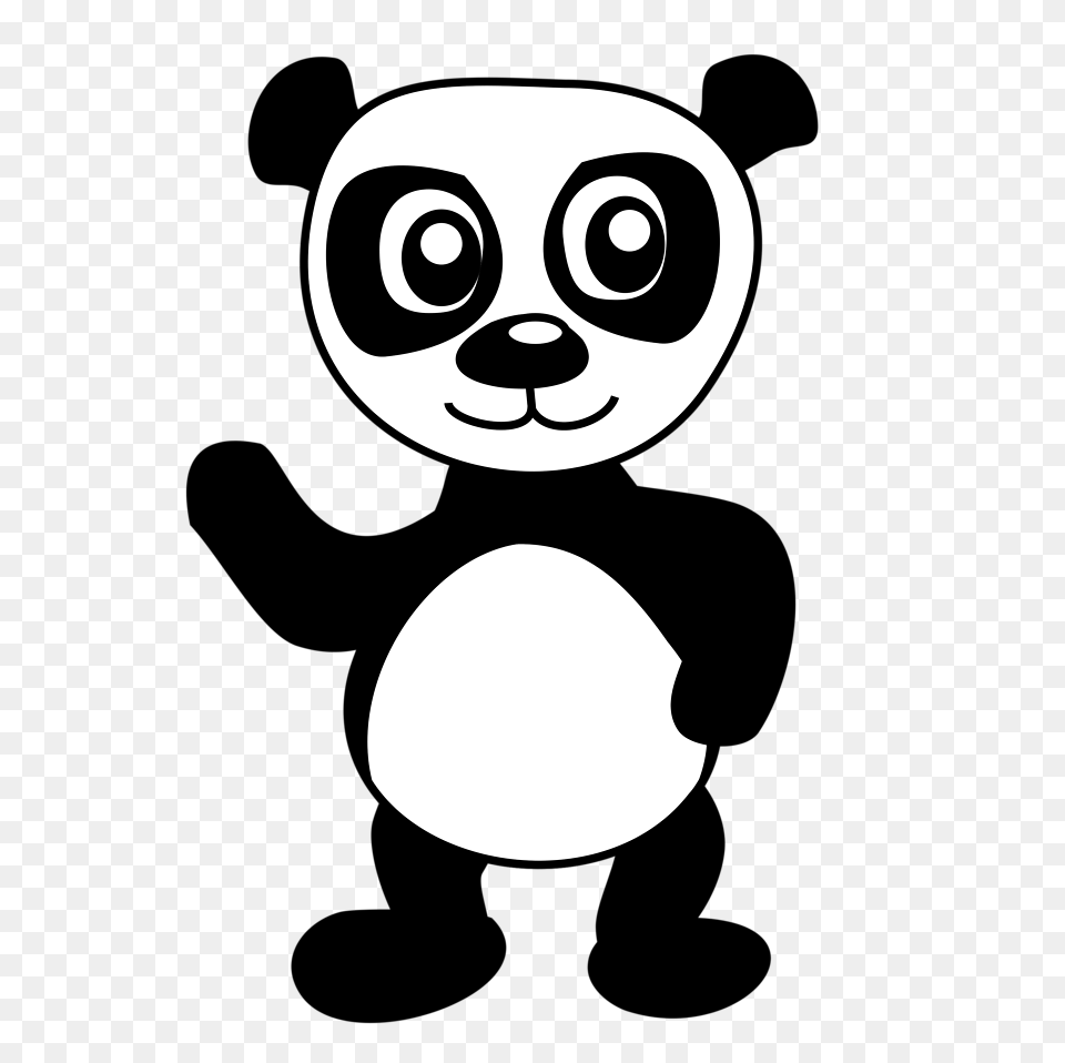 Cute Panda, Stencil, Astronomy, Moon, Nature Free Png