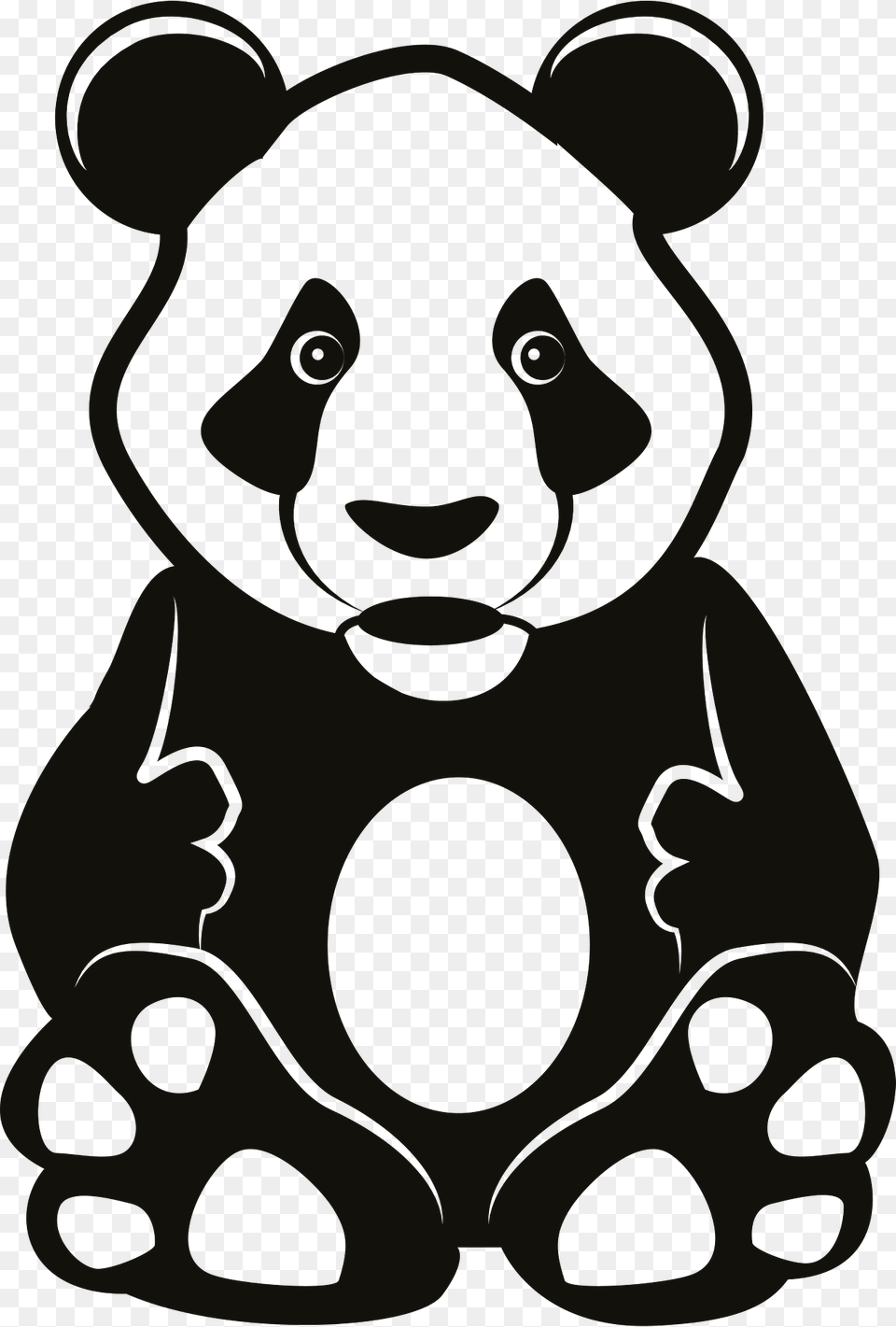 Cute Panda Clipart, Person, Face, Head, Animal Png Image