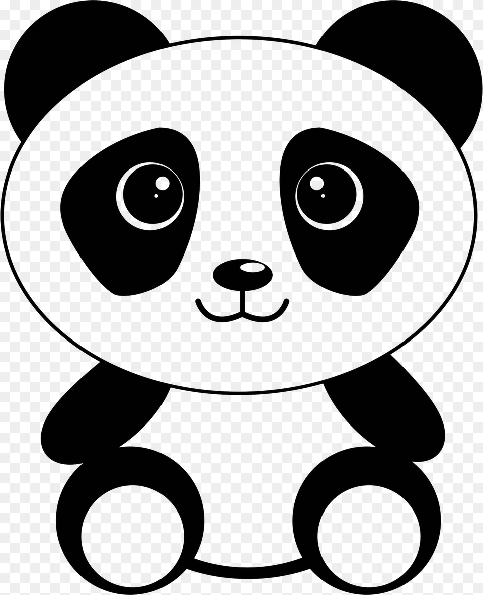 Cute Panda Pic Arts, Stencil, Nature, Outdoors, Snow Png