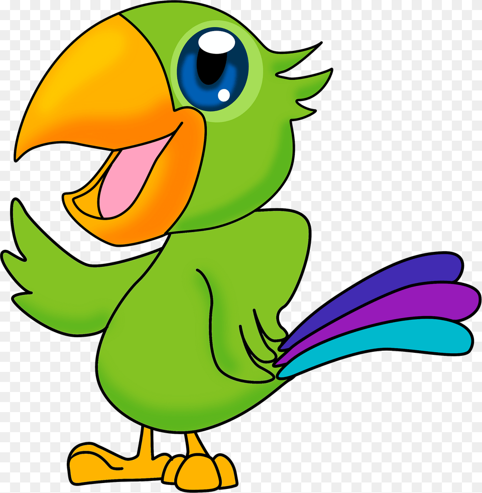 Cute Parrot Clipart, Animal, Beak, Bird, Fish Png