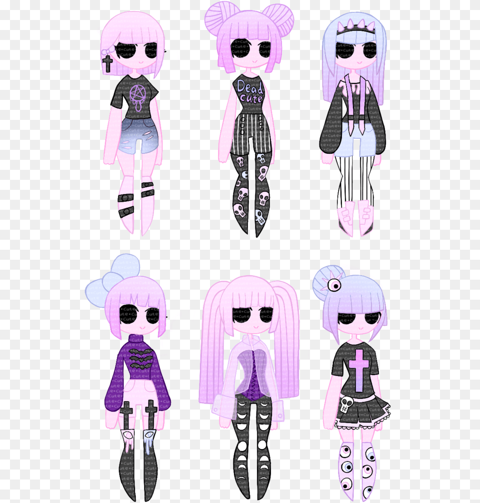 Cute Pastel Goth Girls, Book, Comics, Publication, Baby Free Png Download