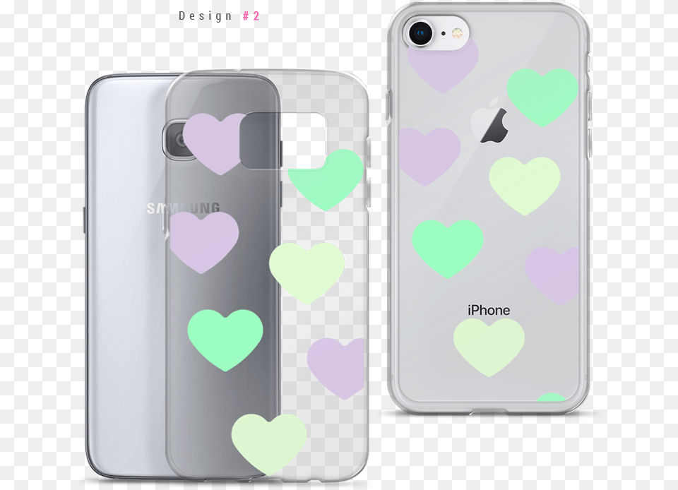 Cute Pastel Hearts Clear Iphone Samsung Phone Cases Mobile Phone, Electronics, Mobile Phone Free Png