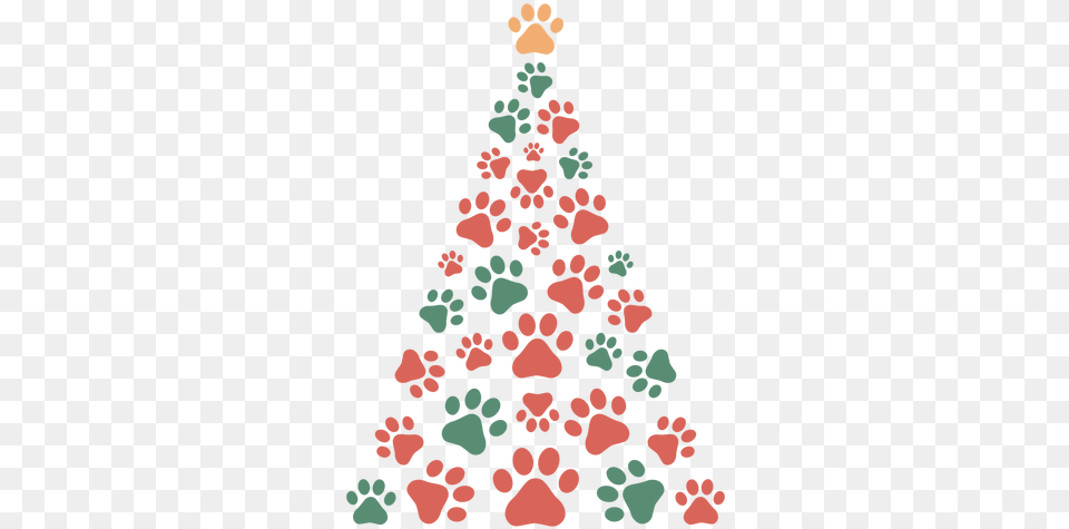 Cute Paws Christmas Tree U0026 Svg Vector File Cute Christmas Tree Svg, Christmas Decorations, Festival, Chandelier, Lamp Png