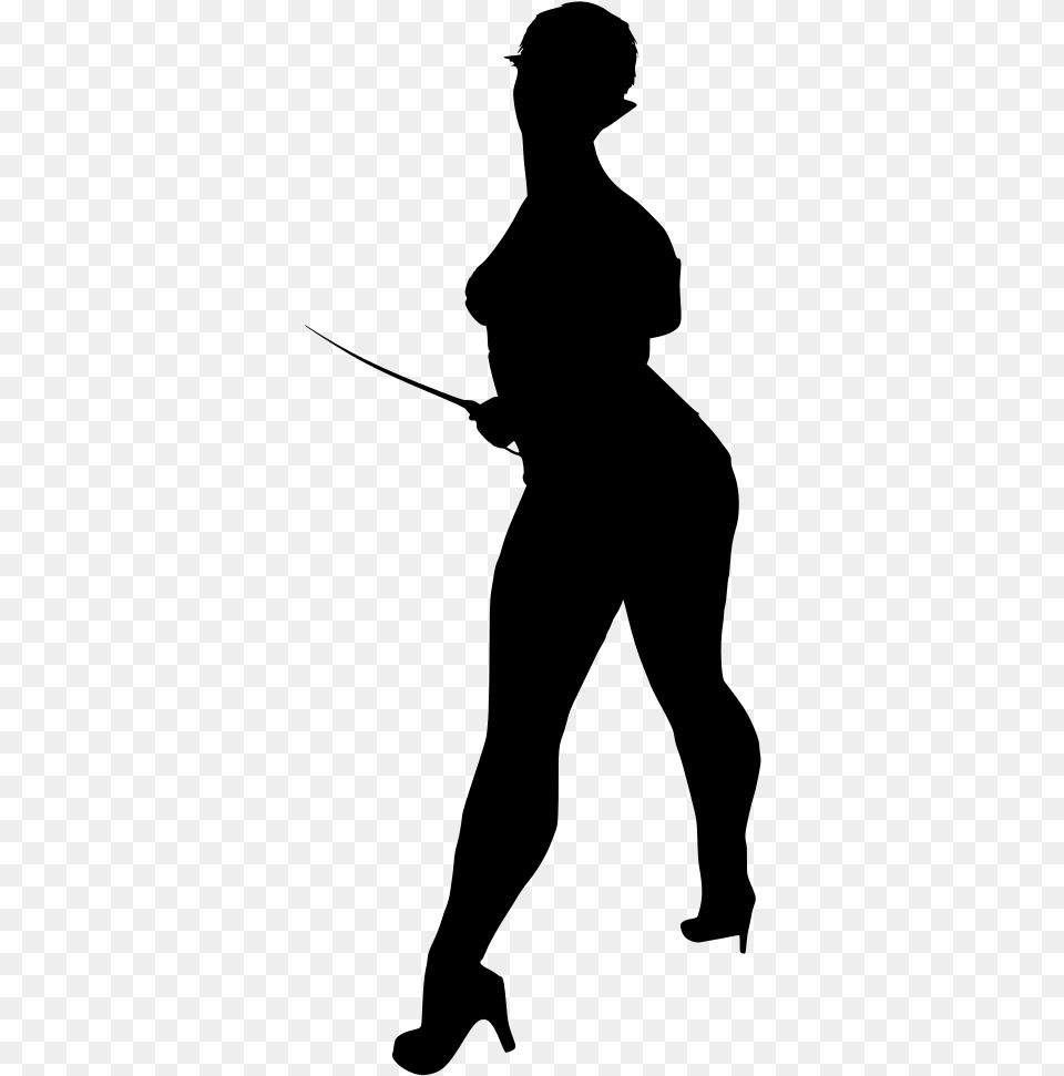 Cute People Weapon Costume Person Human Sexy Woman Silhouette, Gray Free Png Download