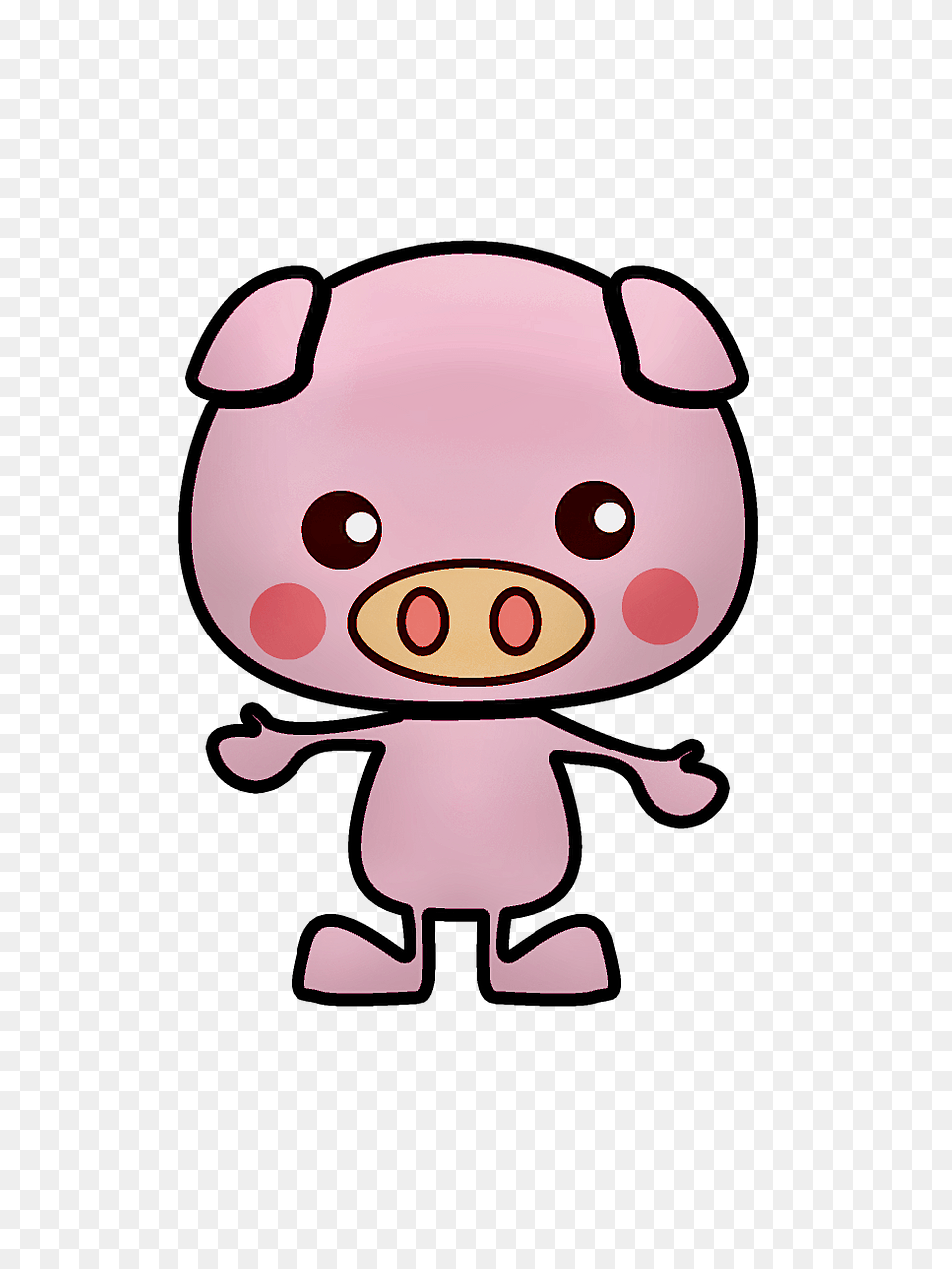 Cute Pig Clipart, Cartoon Free Png