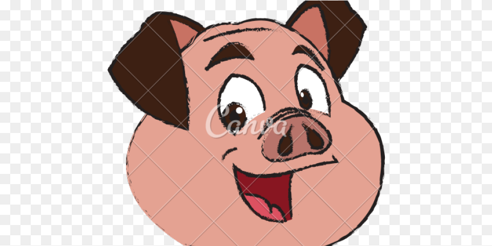 Cute Pig Face, Baby, Person Png
