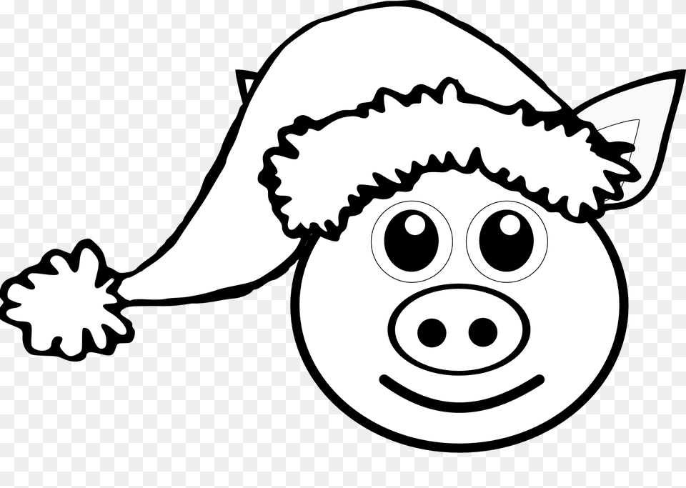 Cute Pig Face Clip Art, Stencil Png