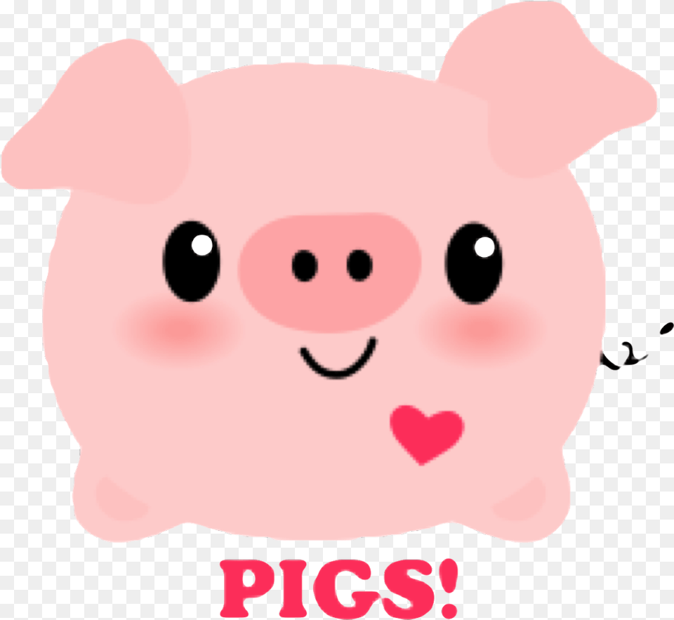 Cute Pig Pig Pink Cute Kawaii Heart Mud Dirty Kawaii Dibujos De Cerditos, Piggy Bank, Animal, Bear, Mammal Free Png Download