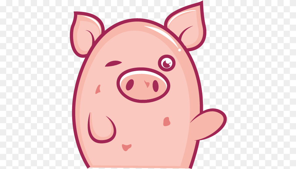 Cute Pig Sticker Illustration, Baby, Person, Animal, Mammal Png