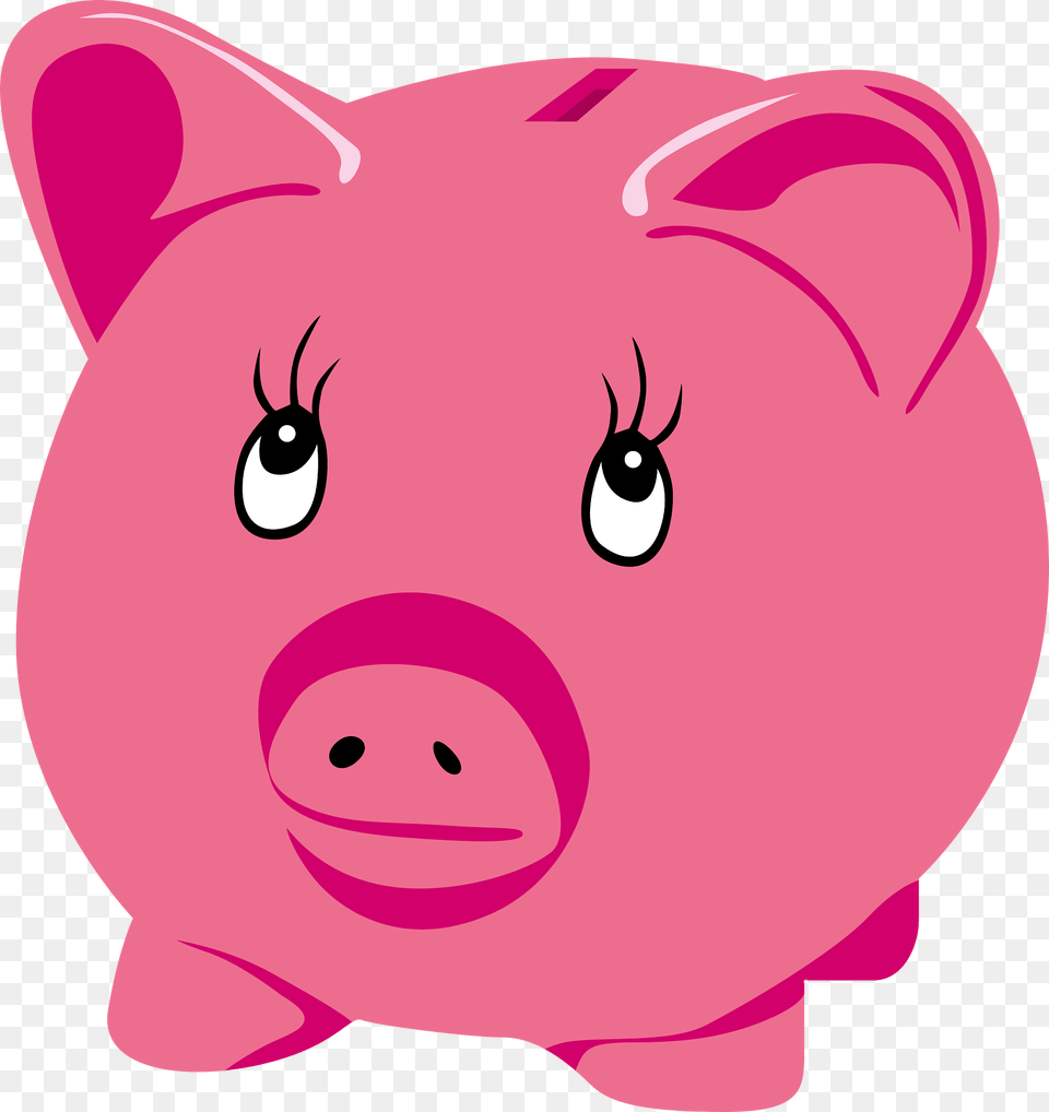Cute Piggy Bank Clipart, Piggy Bank, Animal, Mammal, Pig Free Transparent Png