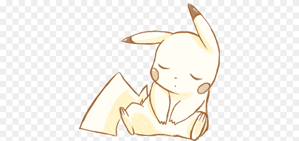 Cute Pikachu 3 Uploaded By Daniela Pikachu Sleeping Drawing, Face, Head, Person Free Transparent Png