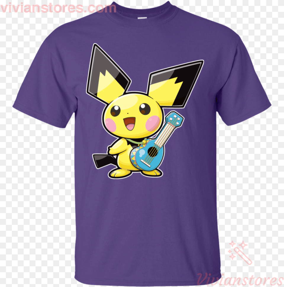 Cute Pikachu Play Guitar Pokemon T Shirt Ka12, Clothing, T-shirt Free Png