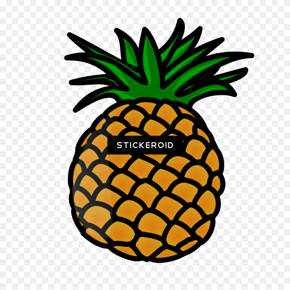 Cute Pineapple Vector Transparent Clipart Pineapple, Food, Fruit, Plant, Produce Png