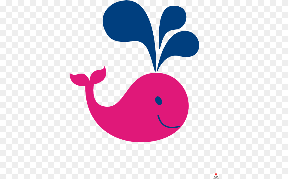 Cute Pink And Navy Whale Clip Art Pink Baby Whale Clipart, Animal Free Png Download