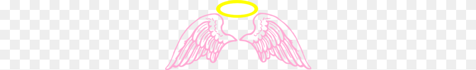 Cute Pink Angel Wings With Halo Clip Art Tattoos, Head, Person, Face Free Png Download