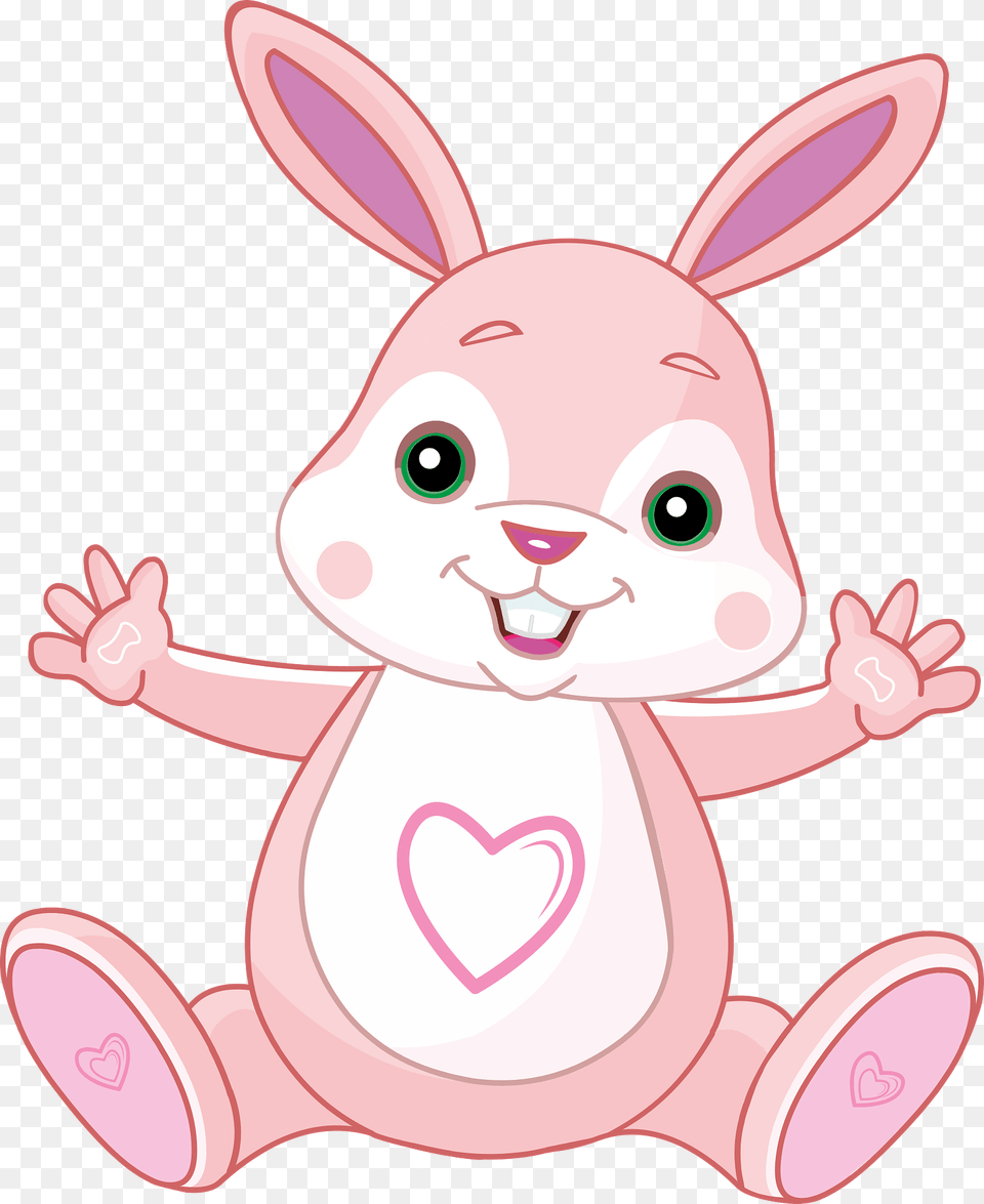 Cute Pink Bunny Clipart, Face, Head, Person, Animal Free Png