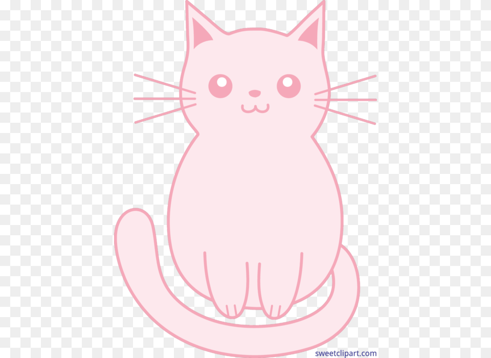 Cute Pink Cat Art, Animal, Mammal, Pet, Rat Free Png Download