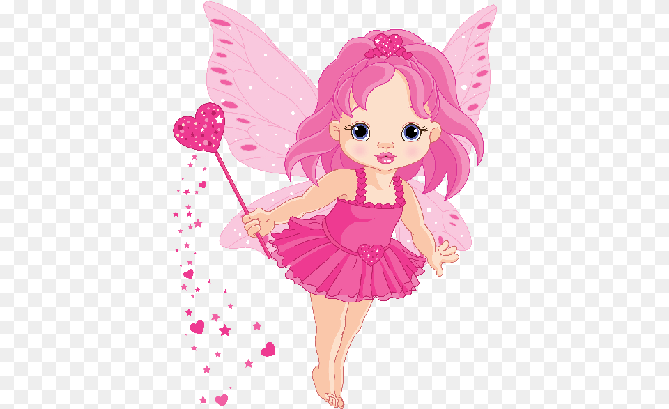 Cute Pink Fairies Fadas Infantil, Baby, Person, Face, Head Free Png Download