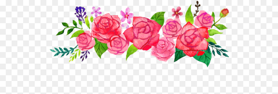 Cute Pink Flower Rose Spring Border Freetoedit Hybrid Tea Rose, Art, Plant, Pattern, Graphics Png Image