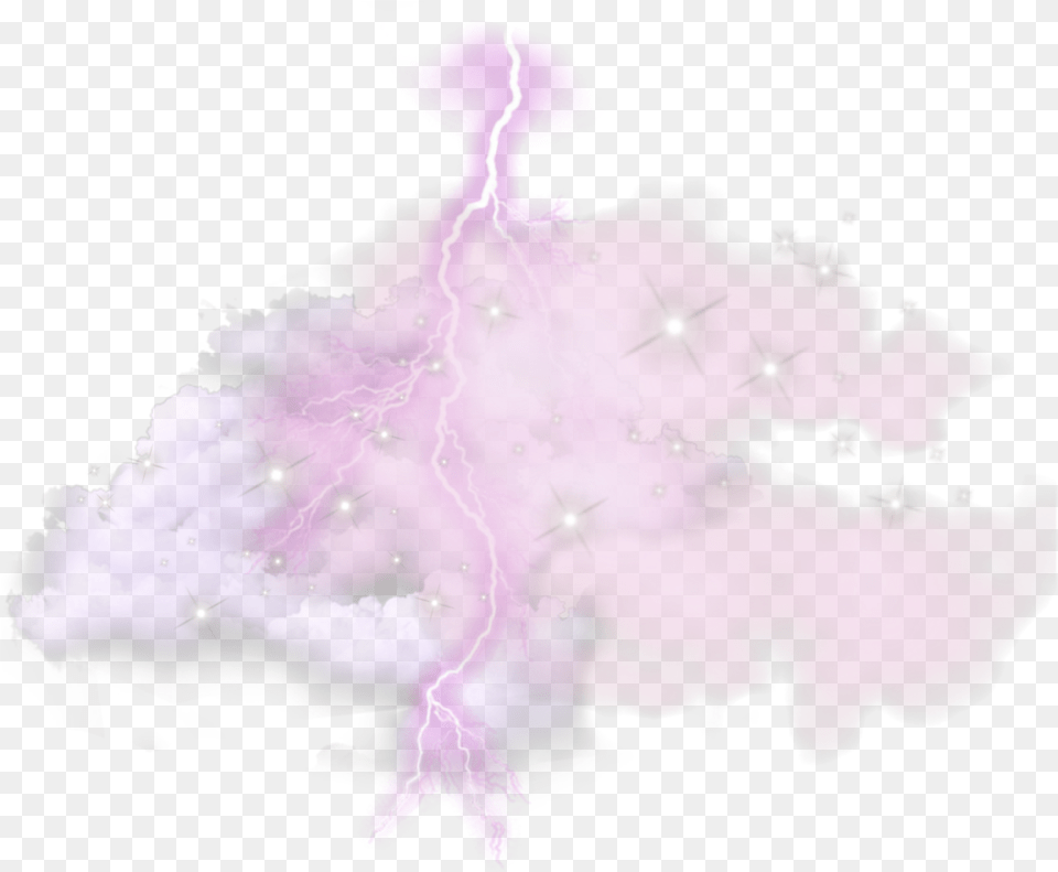 Cute Pink Glitter Storm Thunder Evil Kawaii Illustration, Nature, Outdoors, Purple, Adult Free Transparent Png