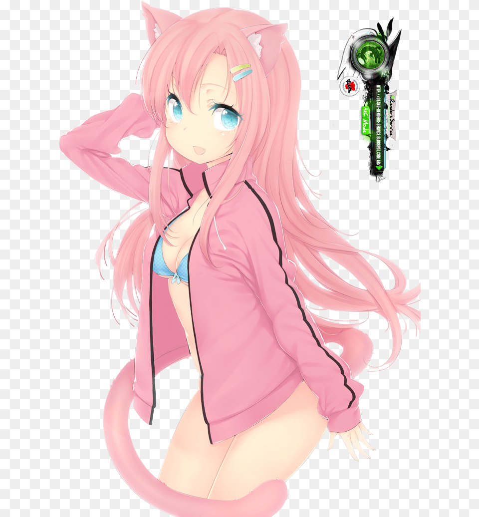 Cute Pink Neko Girl, Book, Comics, Publication, Adult Free Png