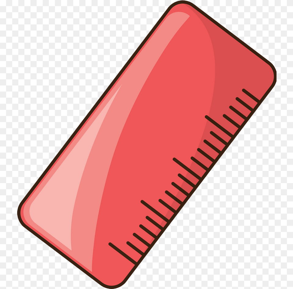 Cute Pink Ruler Icon Transparent Horizontal, Comb Free Png