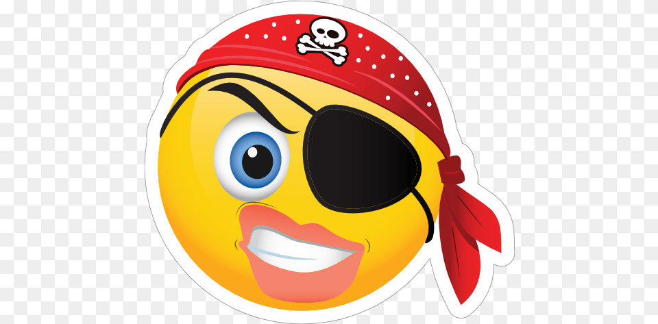Cute Pirate Angry Female Emoji Sticker Female Pirate Emoji, Accessories, Sunglasses, Cap, Clothing Free Png Download
