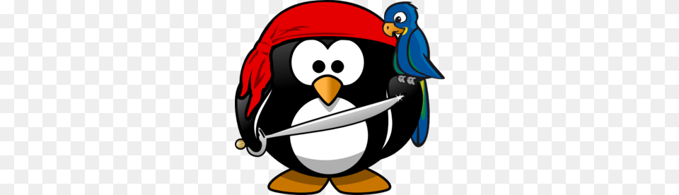 Cute Pirate Clipart Free Clipart Animal, Beak, Bird, Penguin Png Image