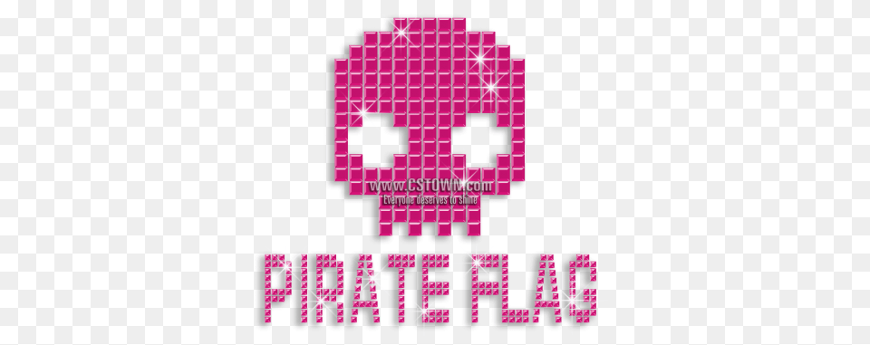 Cute Pirate Flag Skull Nailhead Iron On Transfer Circle, Game Free Png