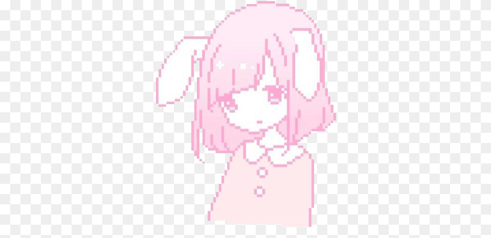 Cute Pixel Pixelart Kawaii Cute Aesthetic Anime Bunny Girl, Clothing, Hat, Bonnet Png