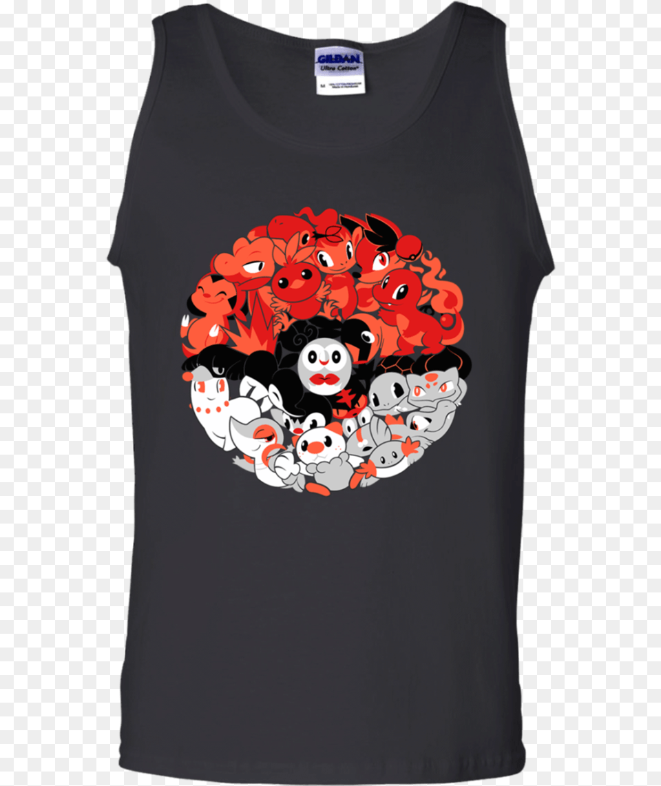 Cute Pokemon Team Tank Top Native American Tank Tops Men, Clothing, T-shirt, Tank Top, Head Png Image