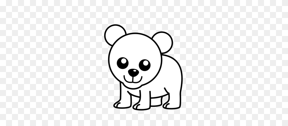 Cute Polar Bear Cartoon Clipart Best Pictures, Animal, Mammal, Wildlife Free Png