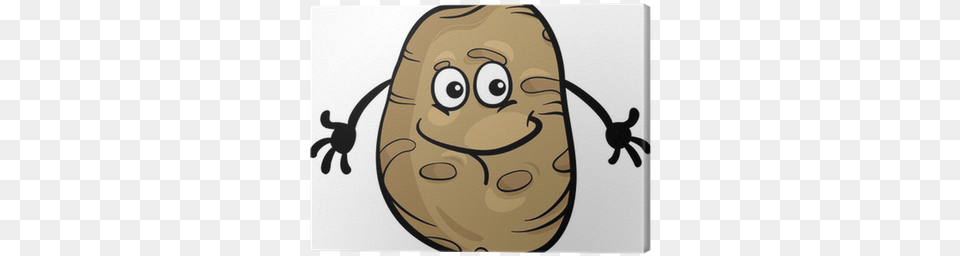 Cute Potato Vegetable Cartoon Illustration Canvas Print Tegning Av En Potet, Food, Animal, Invertebrate, Spider Free Png Download