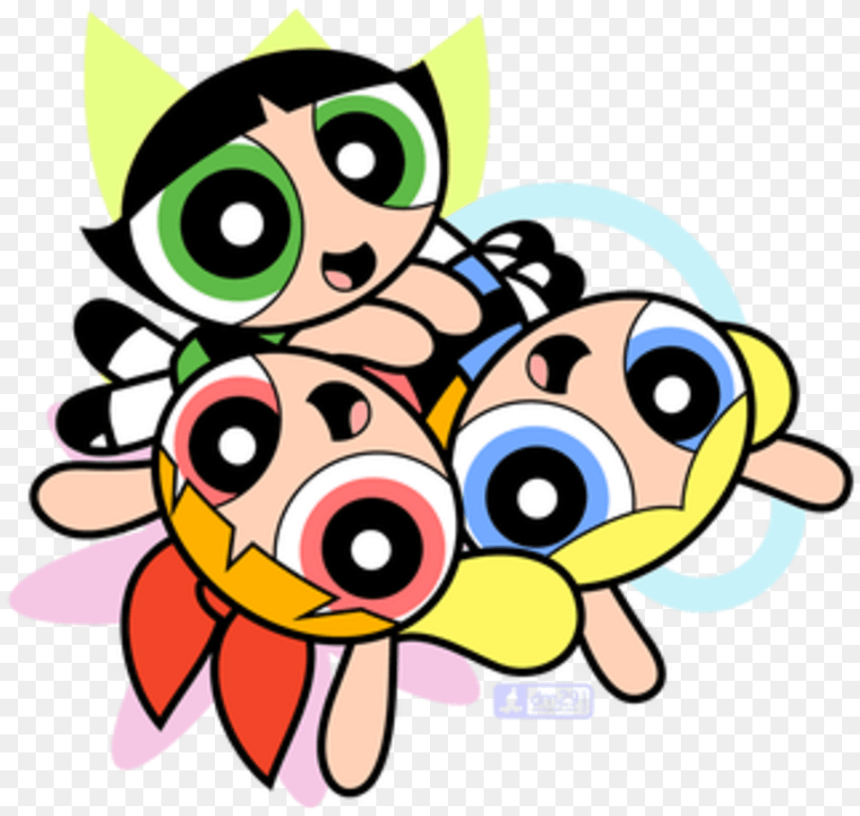 Cute Powerpuff Girls, Art, Graphics, Baby, Person Free Png Download