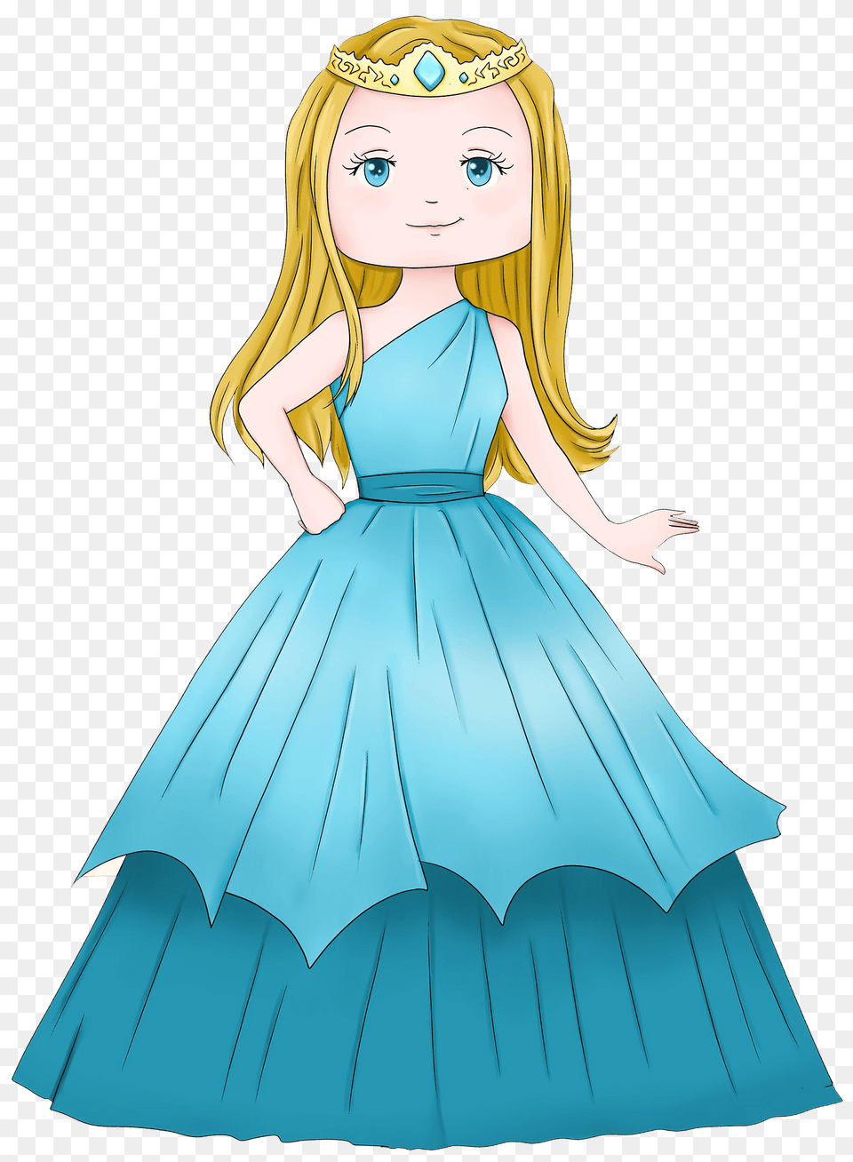 Cute Princess Clipart, Clothing, Gown, Dress, Formal Wear Png Image