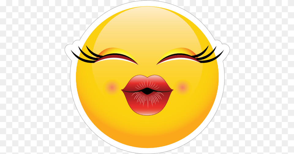 Cute Puckered Lips Emoji Sticker Big Lips Emoji, Nature, Outdoors, Sky, Sun Free Png