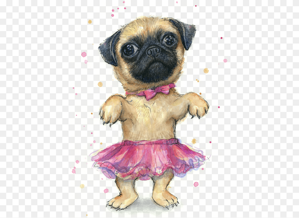 Cute Pug Puppy Bath Towel Cute Pug Puppy, Animal, Canine, Dog, Mammal Png