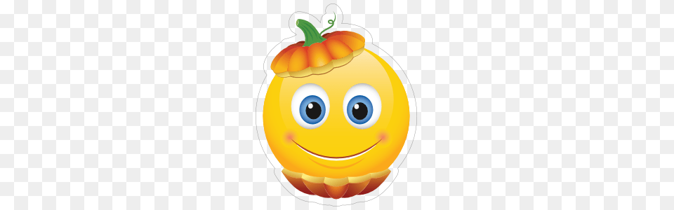 Cute Pumpkin Head Emoji Sticker, Cake, Cream, Cupcake, Dessert Free Png Download
