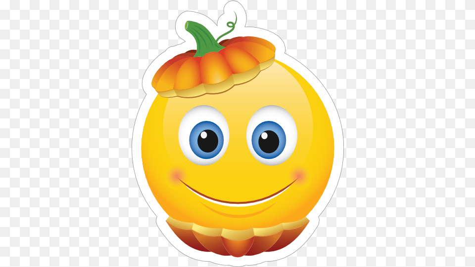 Cute Pumpkin Head Emoji Sticker Pumpkin Head Cute, Cake, Cream, Cupcake, Dessert Free Transparent Png