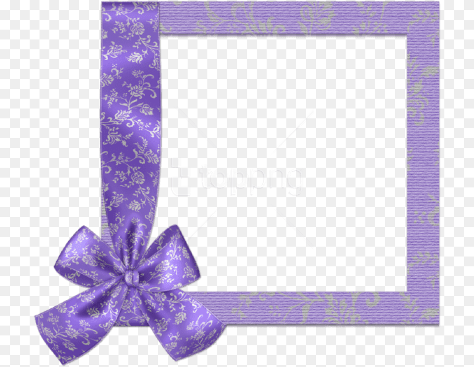 Cute Purple Frame With Bow Background Blue Baby Frames, Computer Hardware, Electronics, Hardware, Monitor Free Png Download