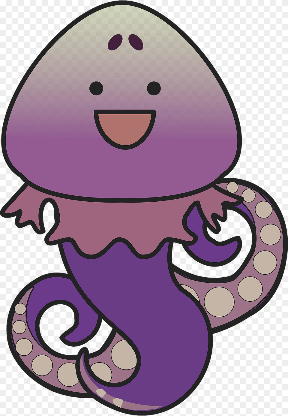 Cute Purple Squid Clipart, Animal, Sea Life, Ammunition, Grenade Free Png Download