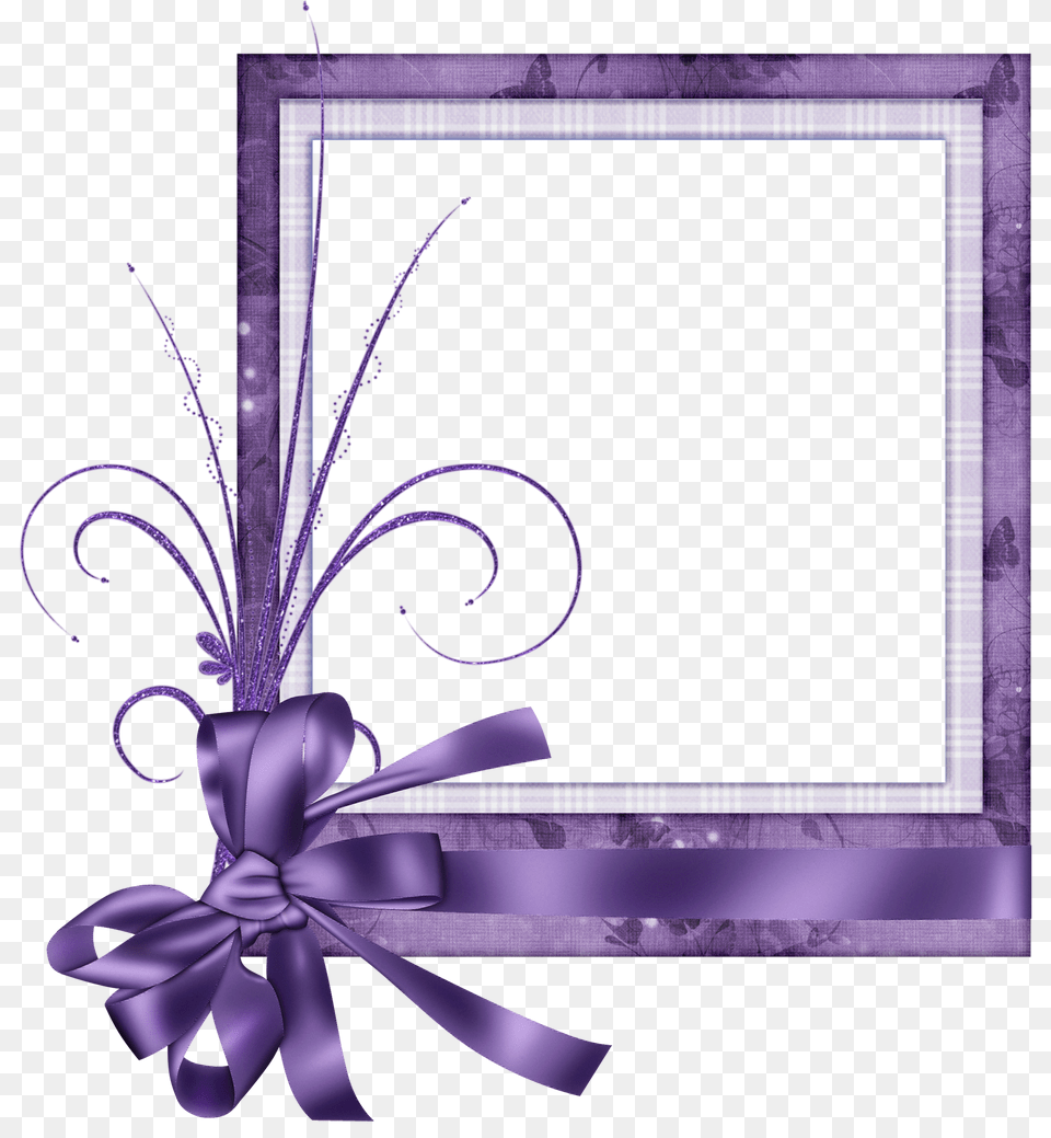 Cute Purple Transparent Frame, Art, Graphics, Flower, Lavender Png Image