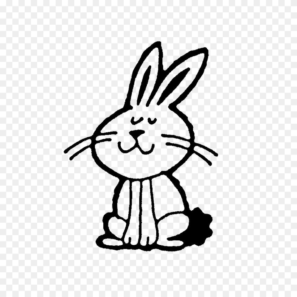 Cute Rabbit Rubber Stamp Craft And Card Making Stamps, Gray Free Png Download