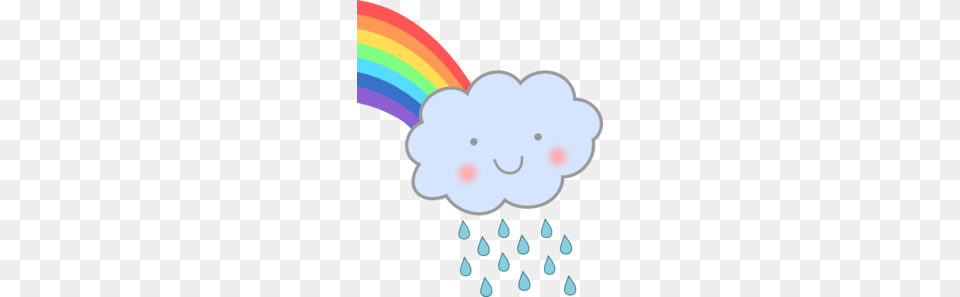 Cute Rain Cloud With Rainbow Clip Art, Graphics, Person, Nature, Outdoors Free Png