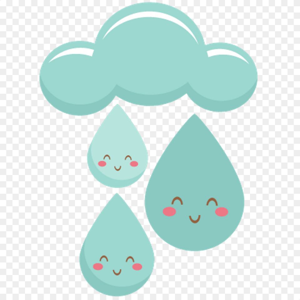 Cute Raindrops, Turquoise Free Transparent Png